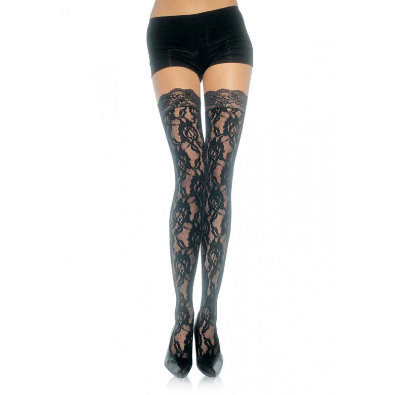 Lace Thi Hi W/Lace Top 9762os blk - Image 2