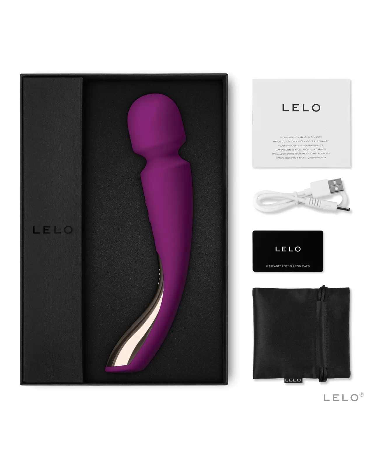 Lelo Smart Wand 2 Medium Deep Rose - Image 3