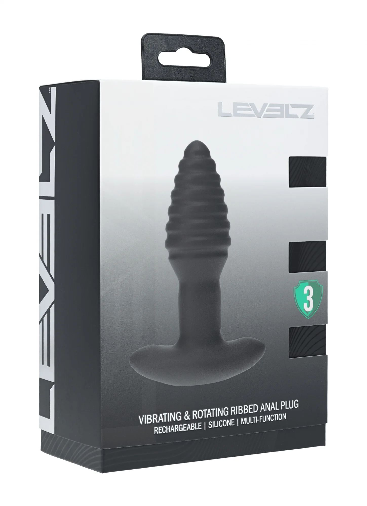 Levelz Vibrating & Rotating Ribbed Silicone Anal Plug