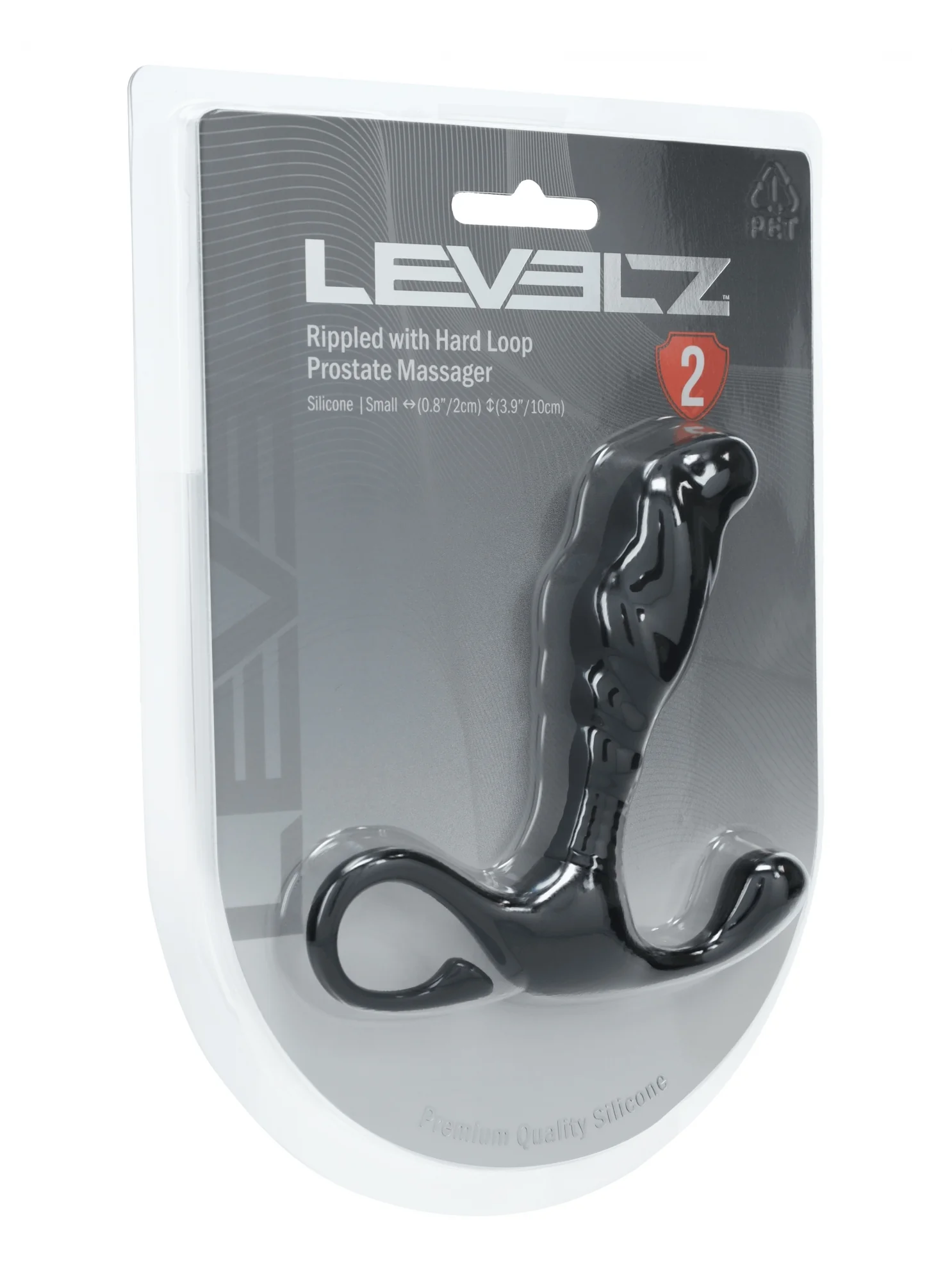 Levelz Rippled With Hard Loop Silicone Prostate Massager Small