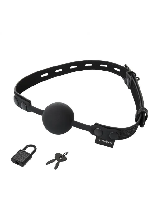 Sportsheets Locking Lace Silicone Ball Gag