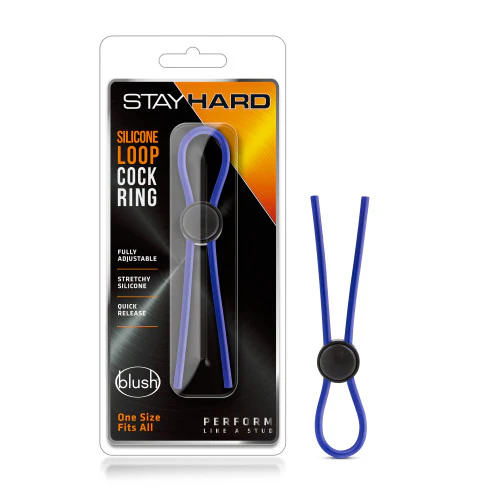 Stay Hard loop cock ring blue