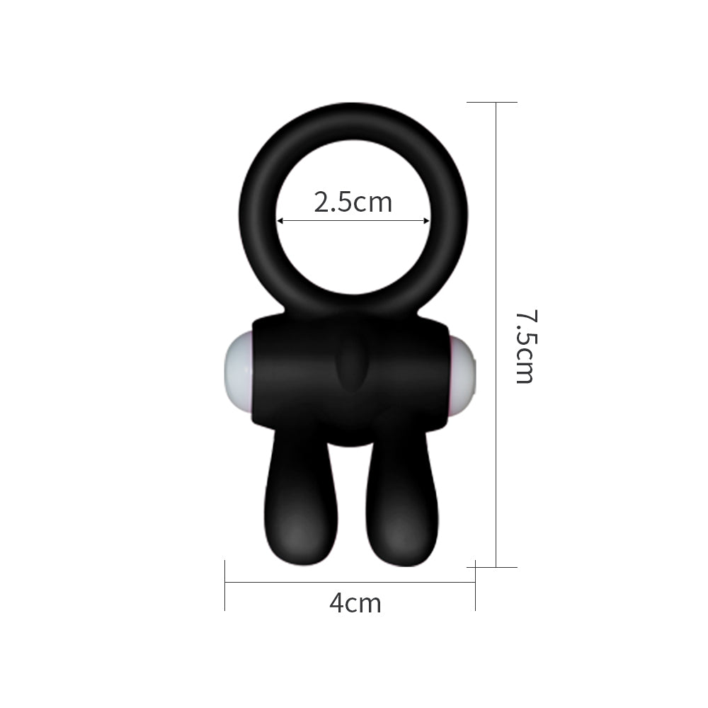 Love Toy rabbit Cockring Blk LV1422 - Image 3