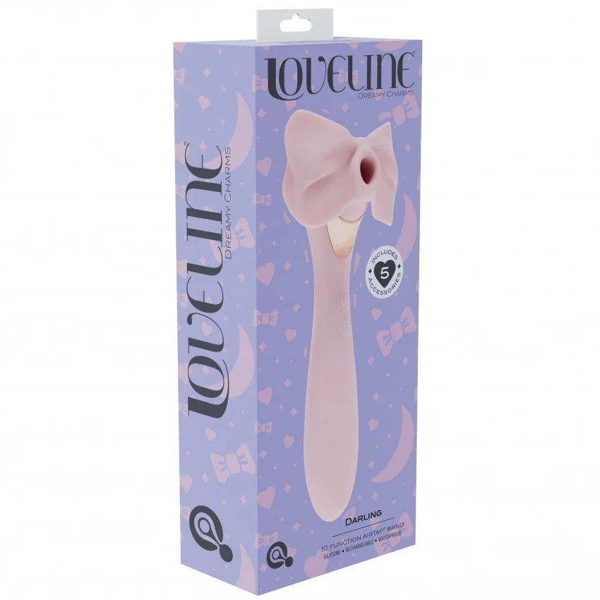 Loveline Darling Clitoral Air Pulse Interchangeable Head Vibe Pink - Image 3