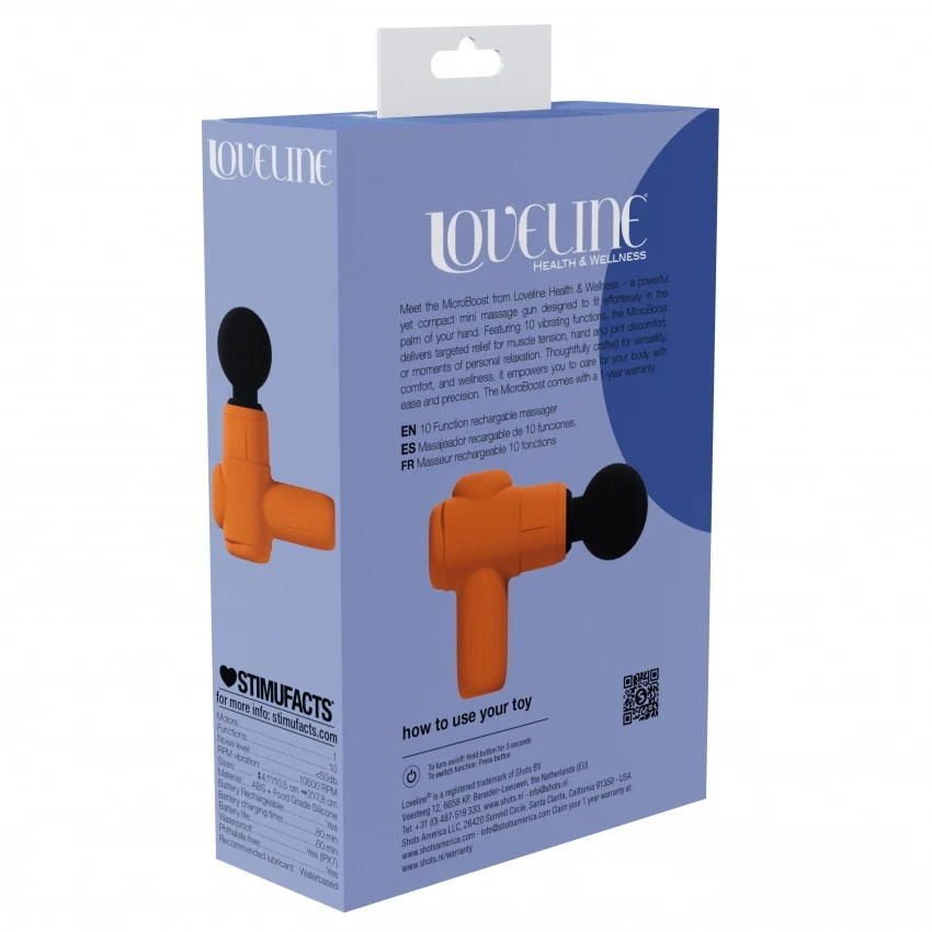 Loveline Microboost Massager Orange - Image 3
