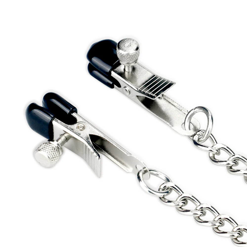 Lovetoy silver collar with nipple clamps - Image 2