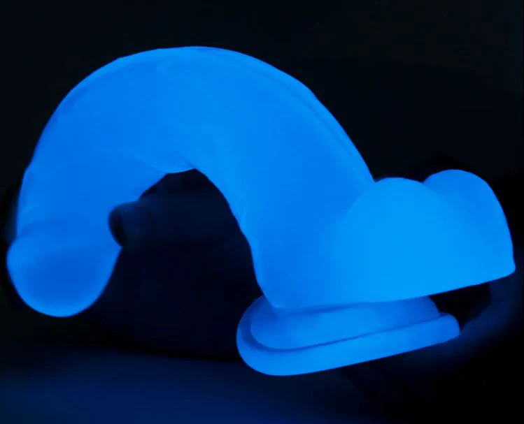 Lovetoy Lumino Play 7.5" Dong w Balls Blue - Image 3