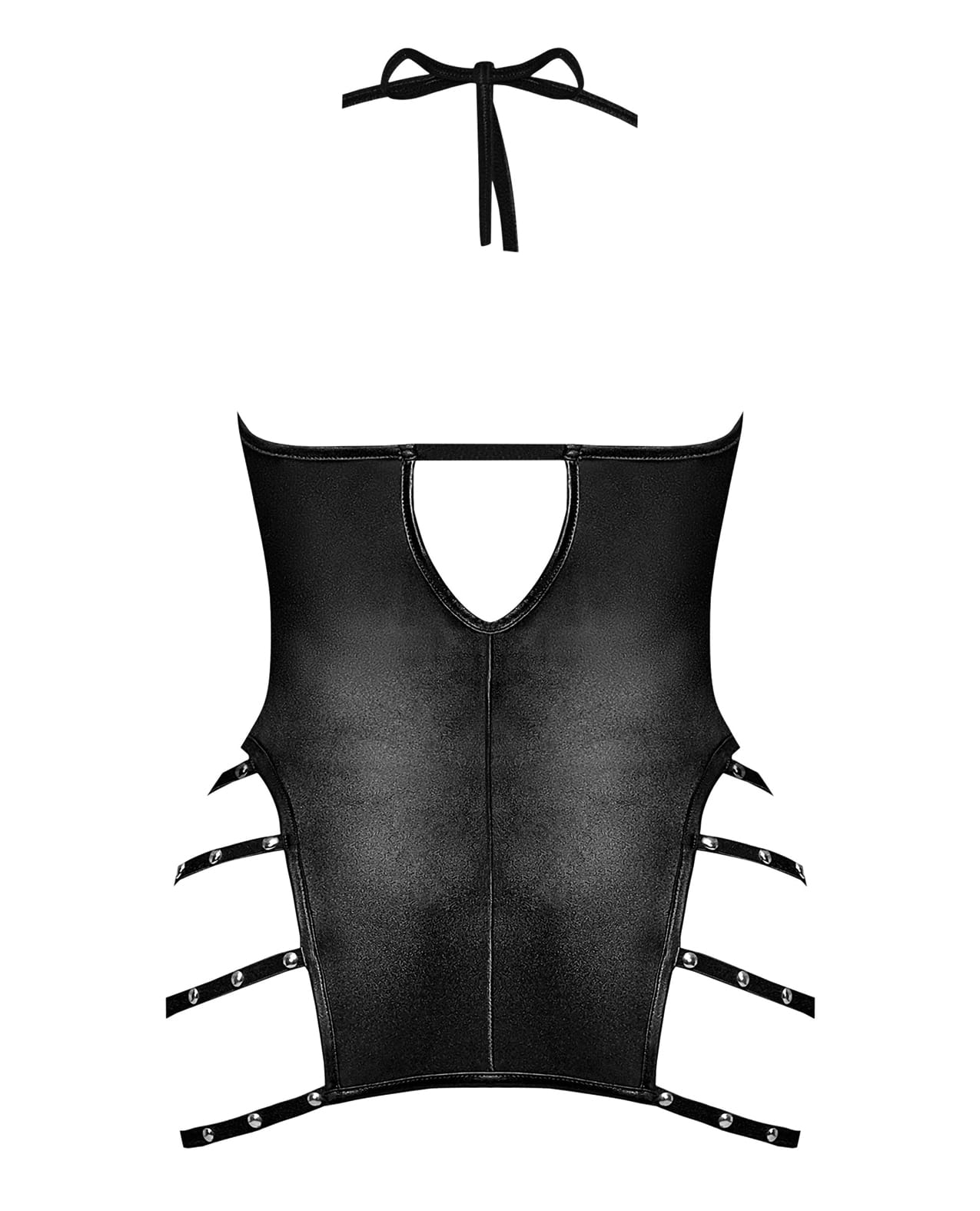 Exposed Lust Portia Mini Dress w/Plush Elastic Strapping Black 2XL - Image 3
