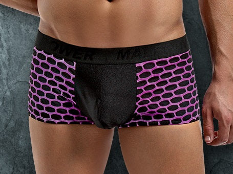 Male Power Hive Short Purp/Blk Lg 155225BPLG - Image 3