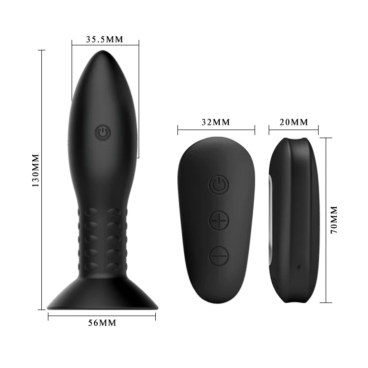 Mr Play Rotation Beads Anal Plug 79W-MR Black - Image 4