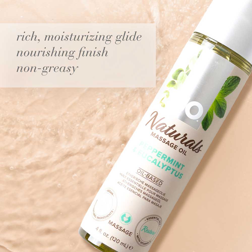JO Naturals Peppermint & Eucalyptus Massage Oil 120ml - Image 4
