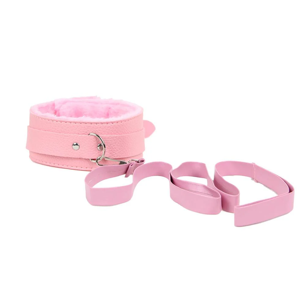 Oh Yeah Pink Leather Bondage Kit C80689-3 - Image 3