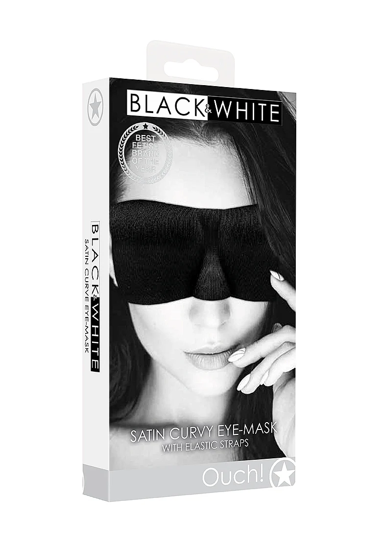Ouch B&W Satin Curvy Eyemask Black