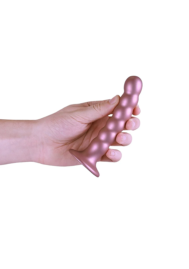 Ouch Beaded G-Spot Dildo 5" Rose Gold - Image 4
