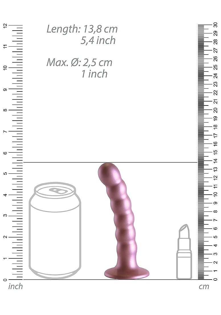 Ouch Beaded G-Spot Dildo 5" Rose Gold - Image 5