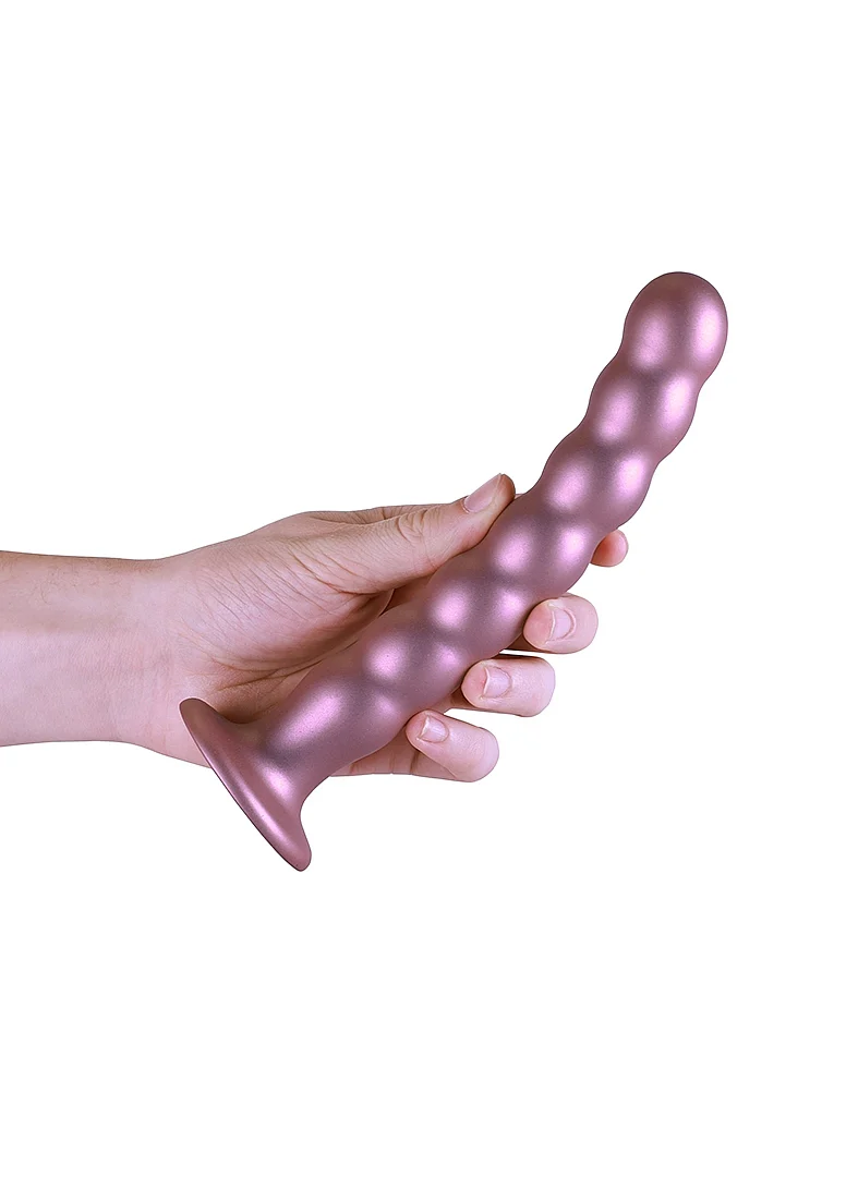 Ouch Beaded G-Spot Dildo 8'' Rose Gold - Image 3