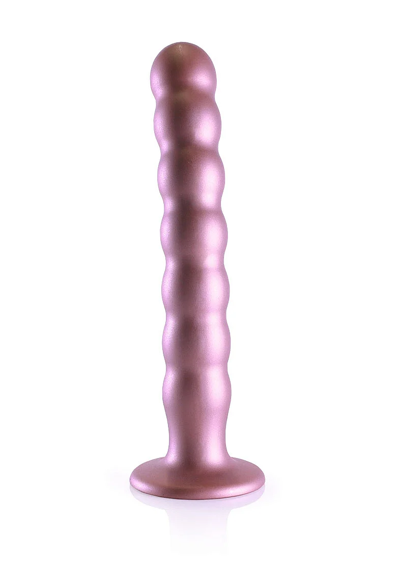 Ouch Beaded G-Spot Dildo 8'' Rose Gold - Image 5