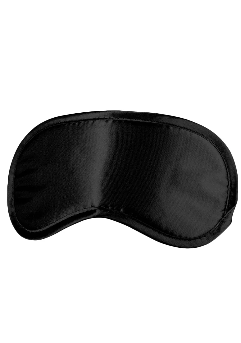 Ouch Black & White Satin Eye Mask Black - Image 4