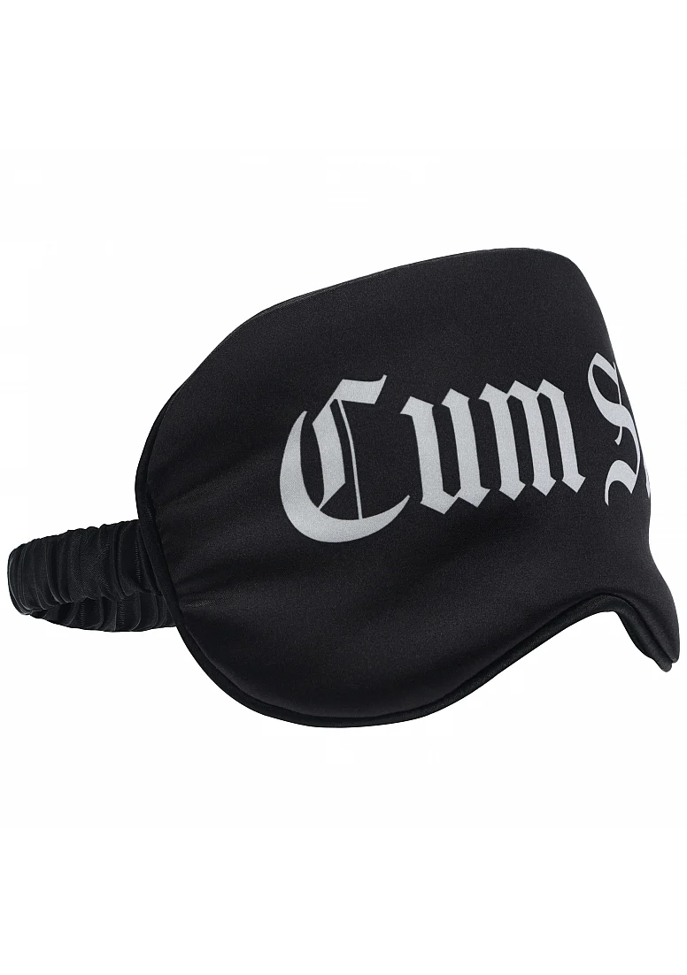 Ouch! Cum Slut Printed Mask Satin Black - Image 2
