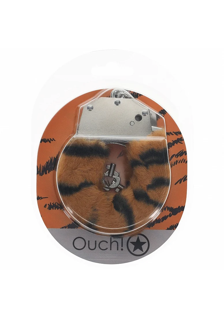 Ouch Fluffy Hand Cuff Tiger - Image 2