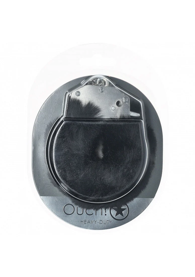Ouch Fluffy Handcuffs Black - Image 2