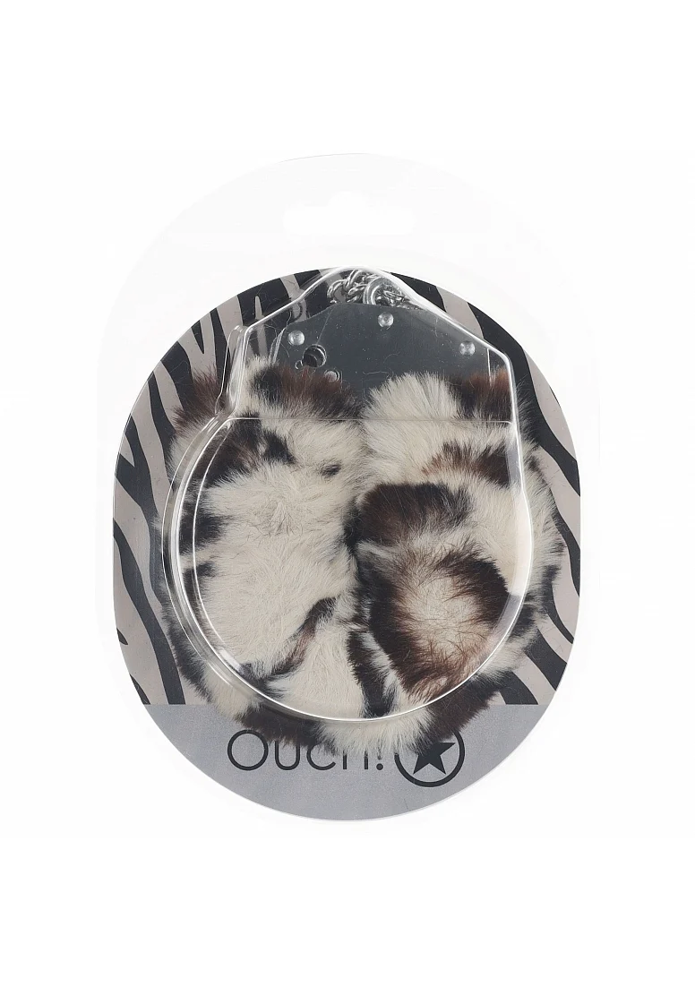Ouch Fluffy Handcuffs Snow Leopard - Image 2