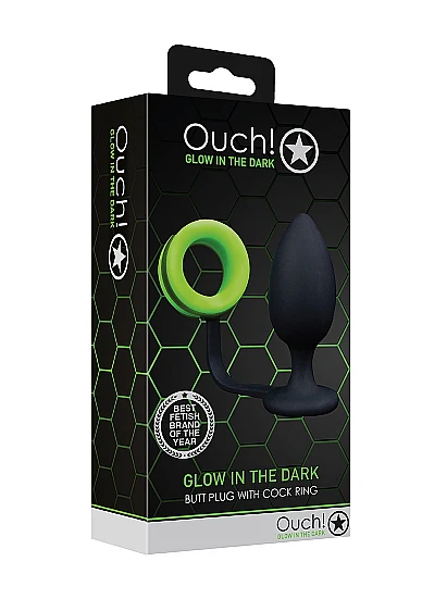 Ouch Glow in Dark Butt Plug w/ Ring