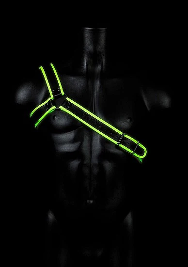 Ouch Glow In The Dark - Bonded Leather Gladiator Harness L/XL - Image 2