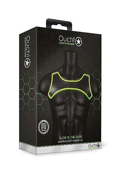 Ouch Glow In The Dark - Neoprene Body Harness L/XL