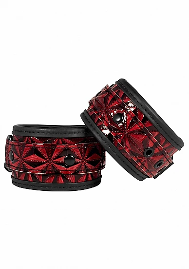 Ouch Luxury Ankle Cuffs Burgundy - Image 2