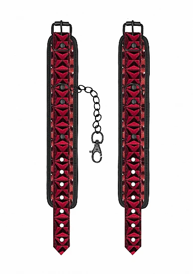 Ouch Luxury Ankle Cuffs Burgundy - Image 3