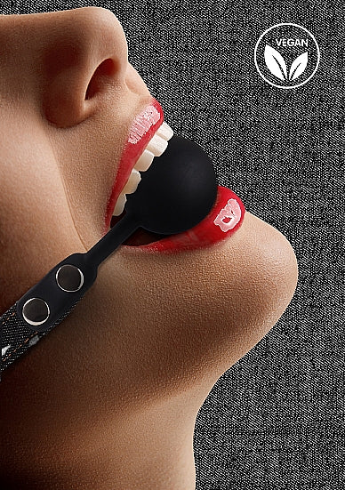 Ouch Silicone Ball Gag Denim Blk - Image 2