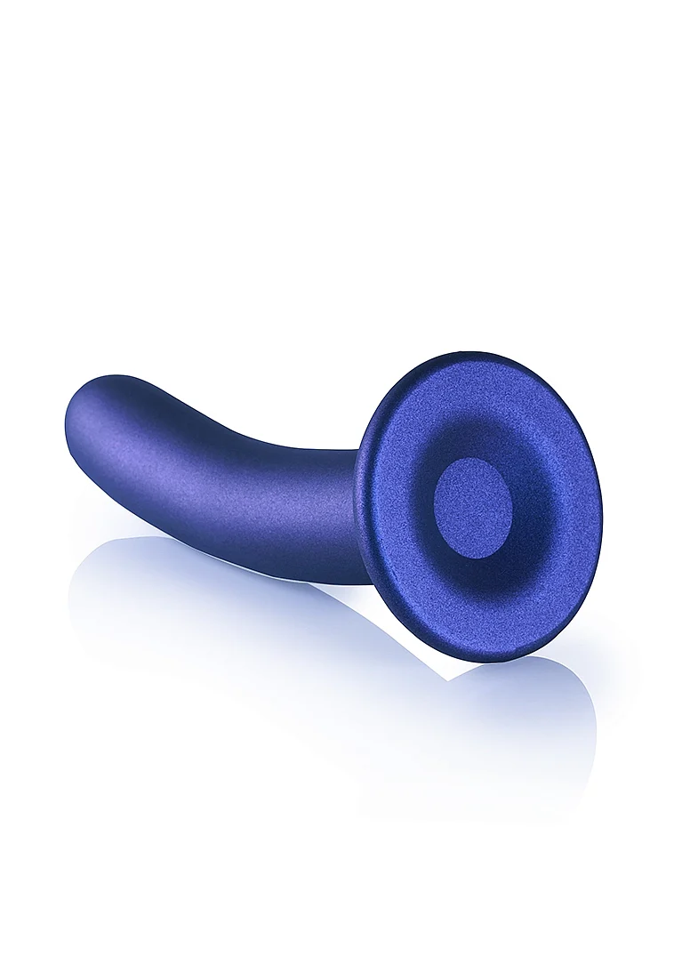 Ouch Smooth G-Spot Dildo 7'' Metallic Blue - Image 4