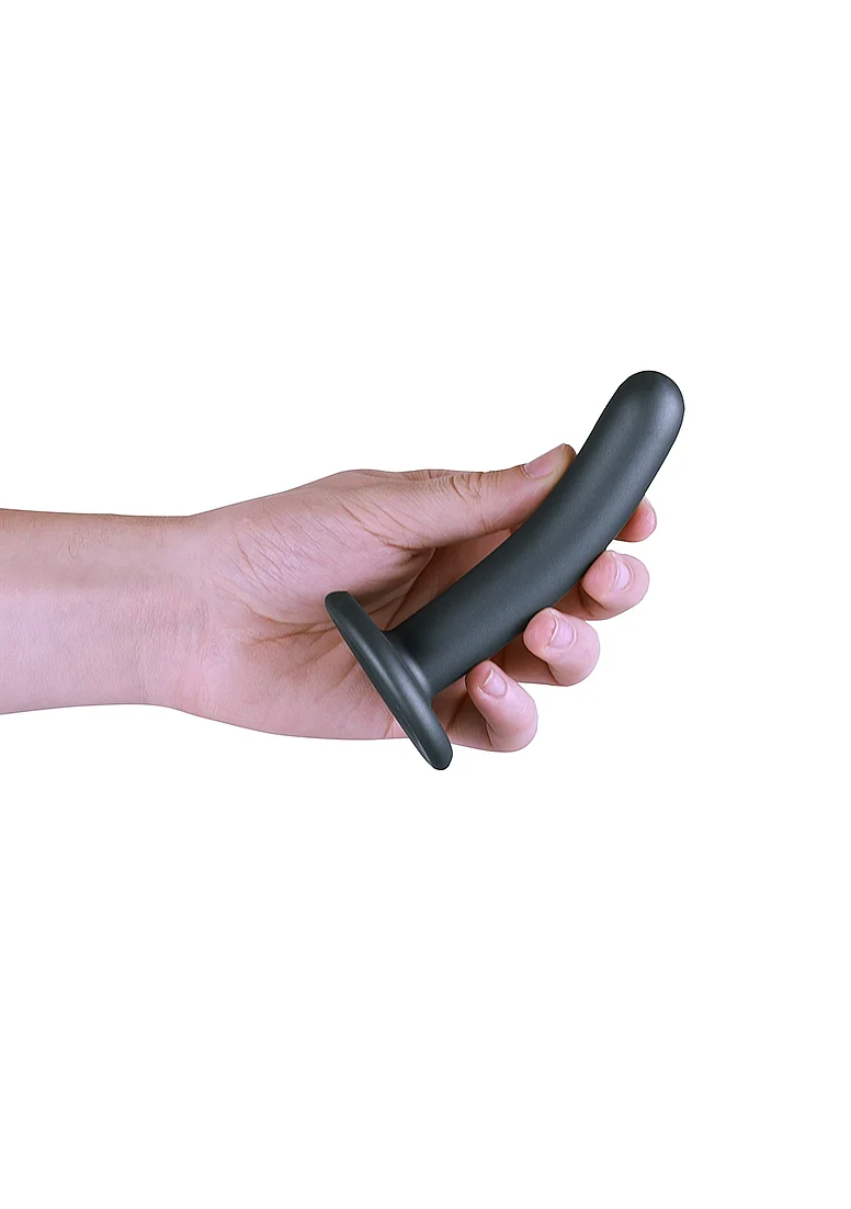 Ouch Smooth G-Spot Dildo 5" Gun Metal - Image 4