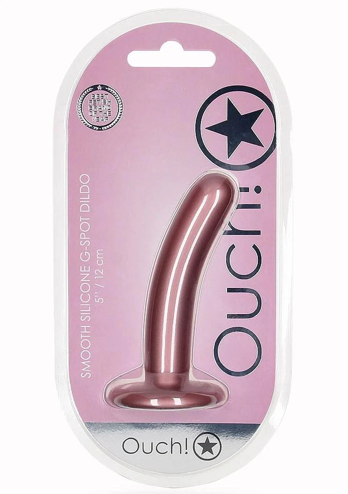 Ouch Smooth G-Spot Dildo 5" Rose Gold