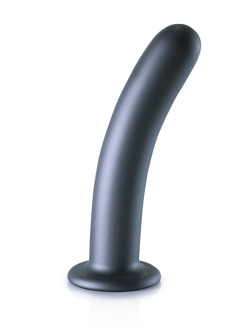Ouch Smooth G-Spot Dildo 7'' Gun Metal - Image 2