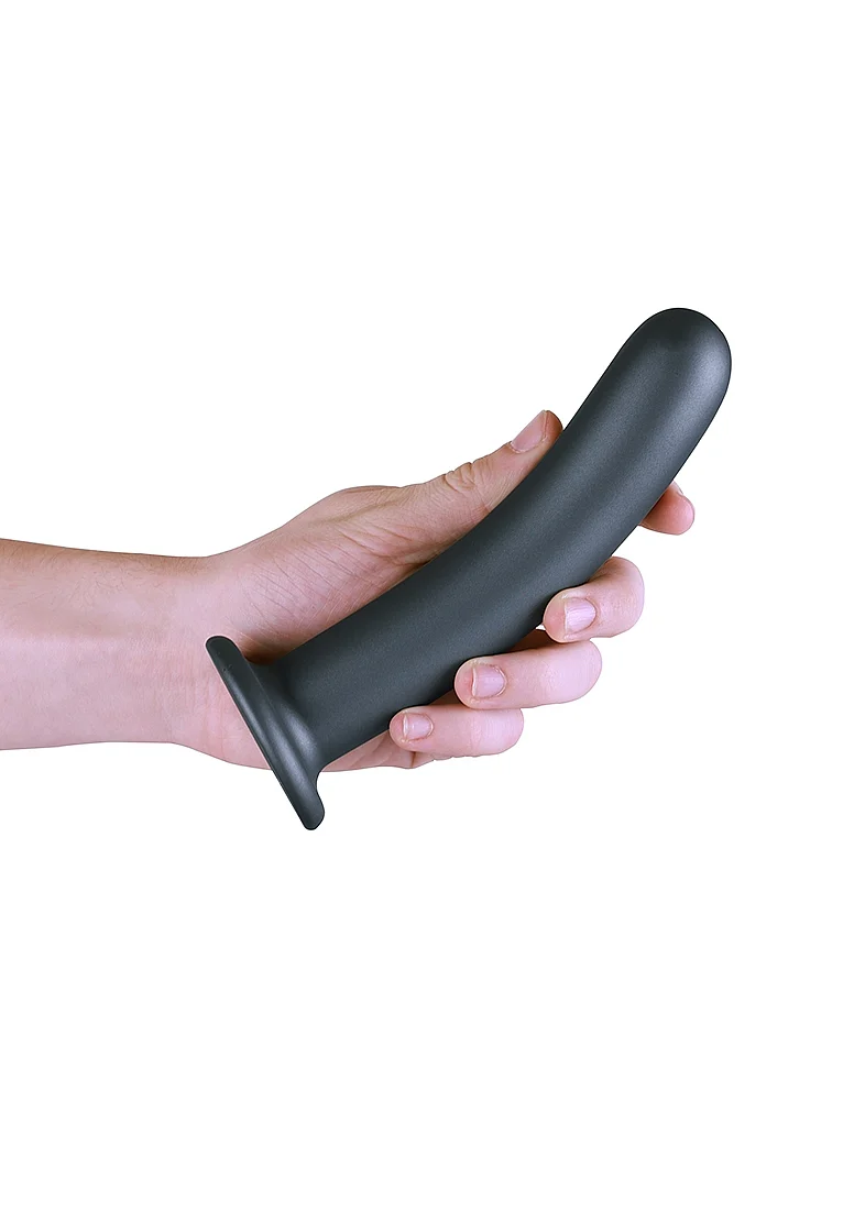 Ouch Smooth G-Spot Dildo 7'' Gun Metal - Image 4