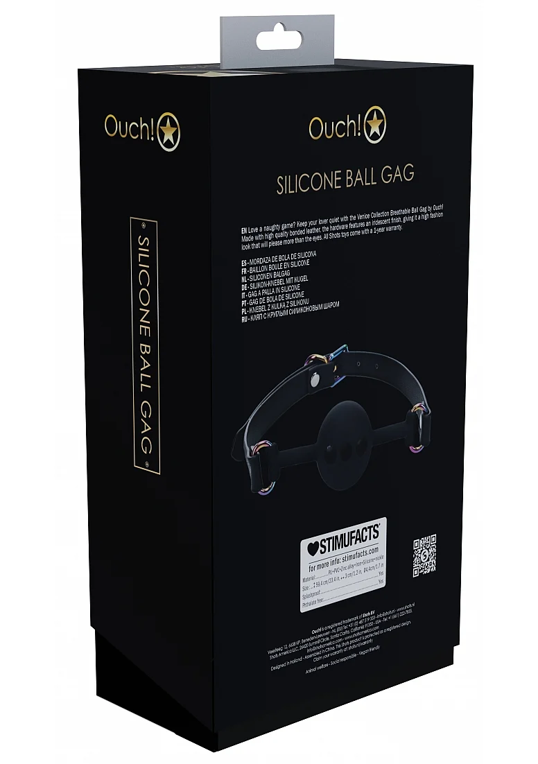 Ouch Venice Silicone Ball Gag - Image 4