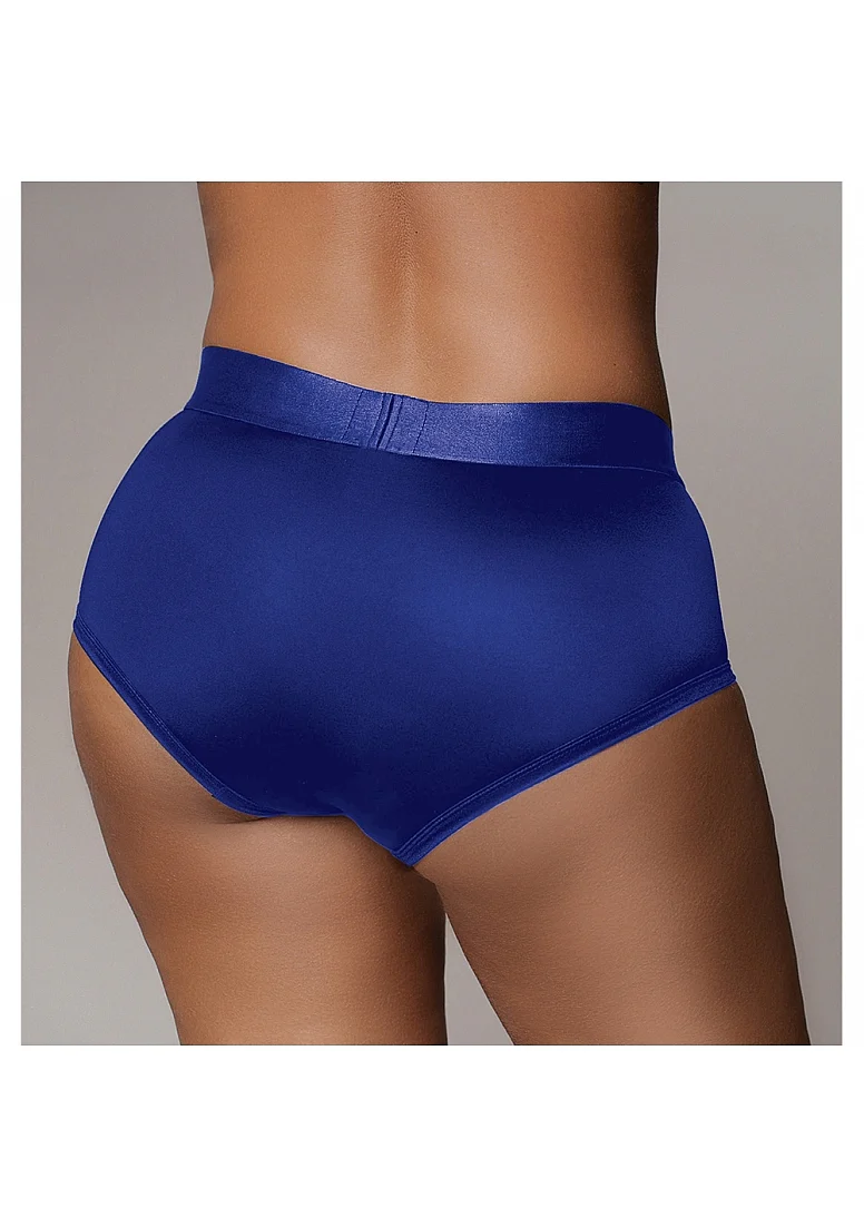 Ouch Vibrating Strap-on Brief - Royal Blue - XL/XXL - Image 2