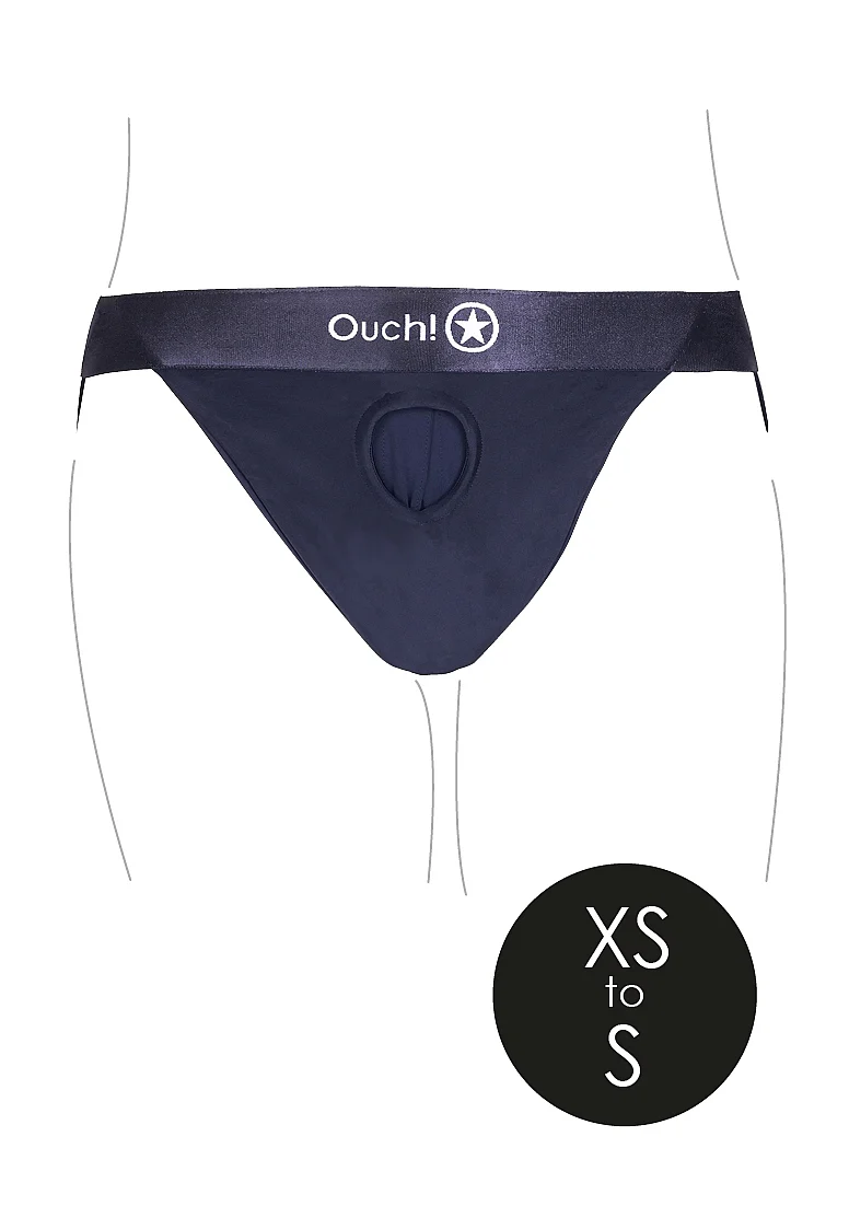 Ouch Vibrating Strap-on Panty Harness with Open Back - Black - XS/S - Image 6