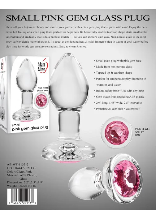 Adam & Eve Pink Gem Glass Small - Image 4