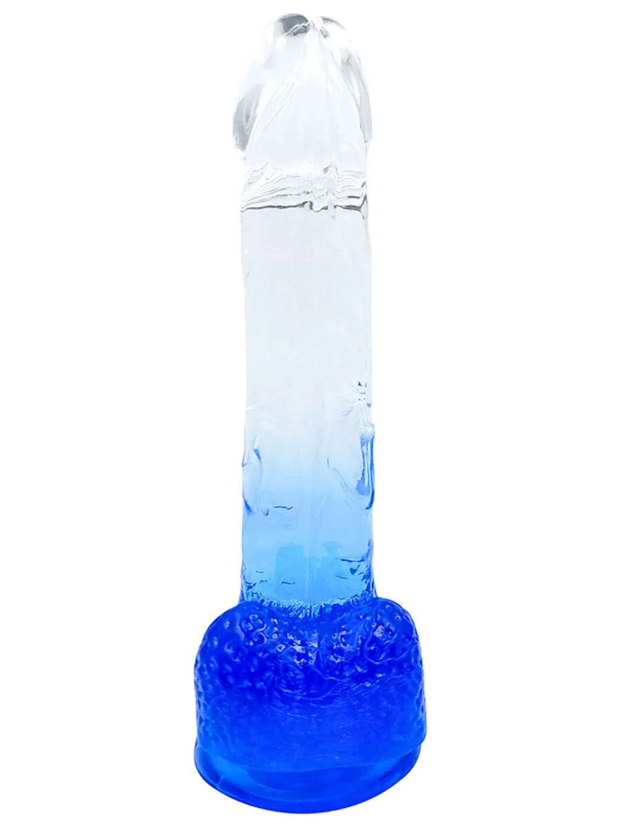Playful Rider 9" Cock with Balls Blue - Image 3