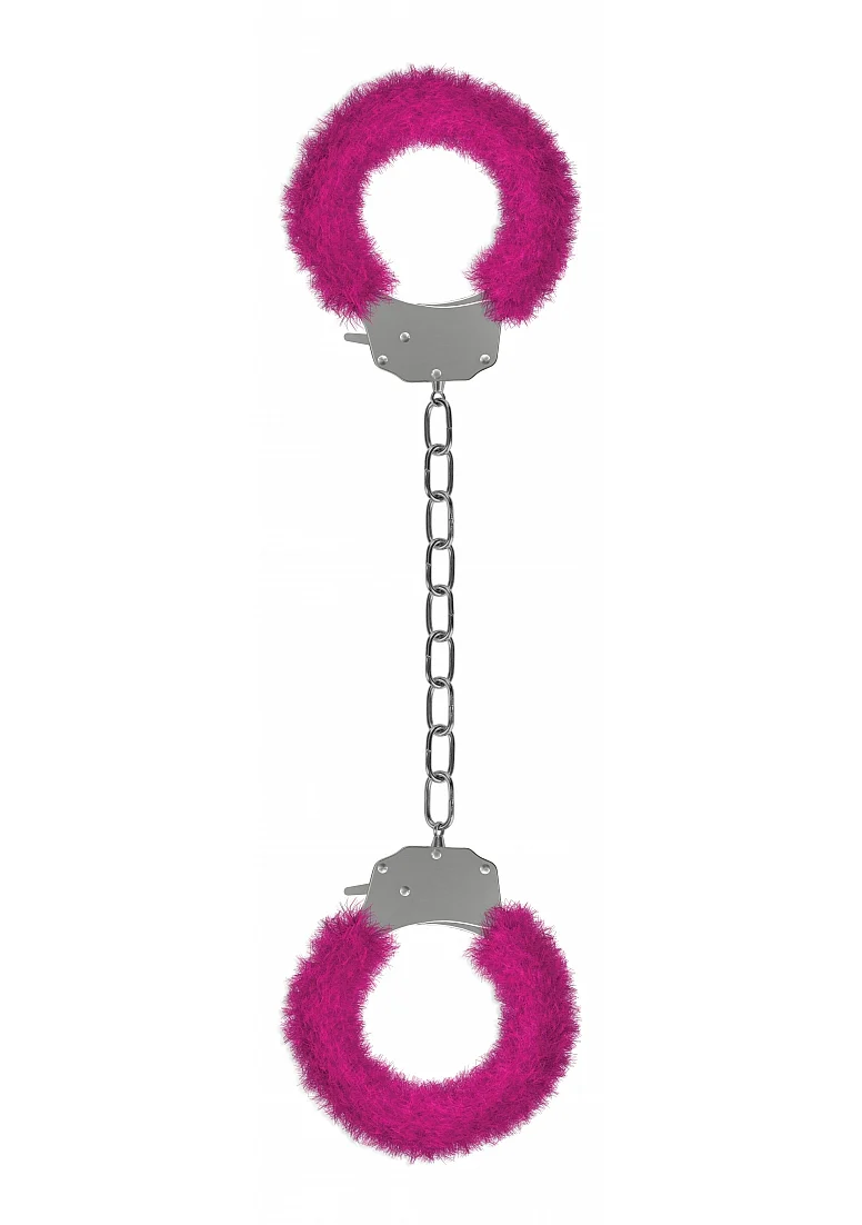 Ouch Pleasure Furry Legcuffs Pink - Image 2