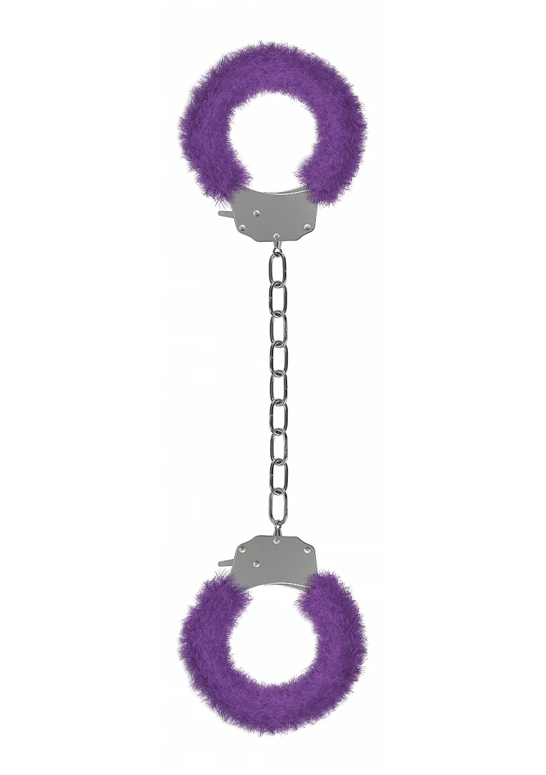 Ouch Pleasure Furry Legcuffs Purple - Image 2