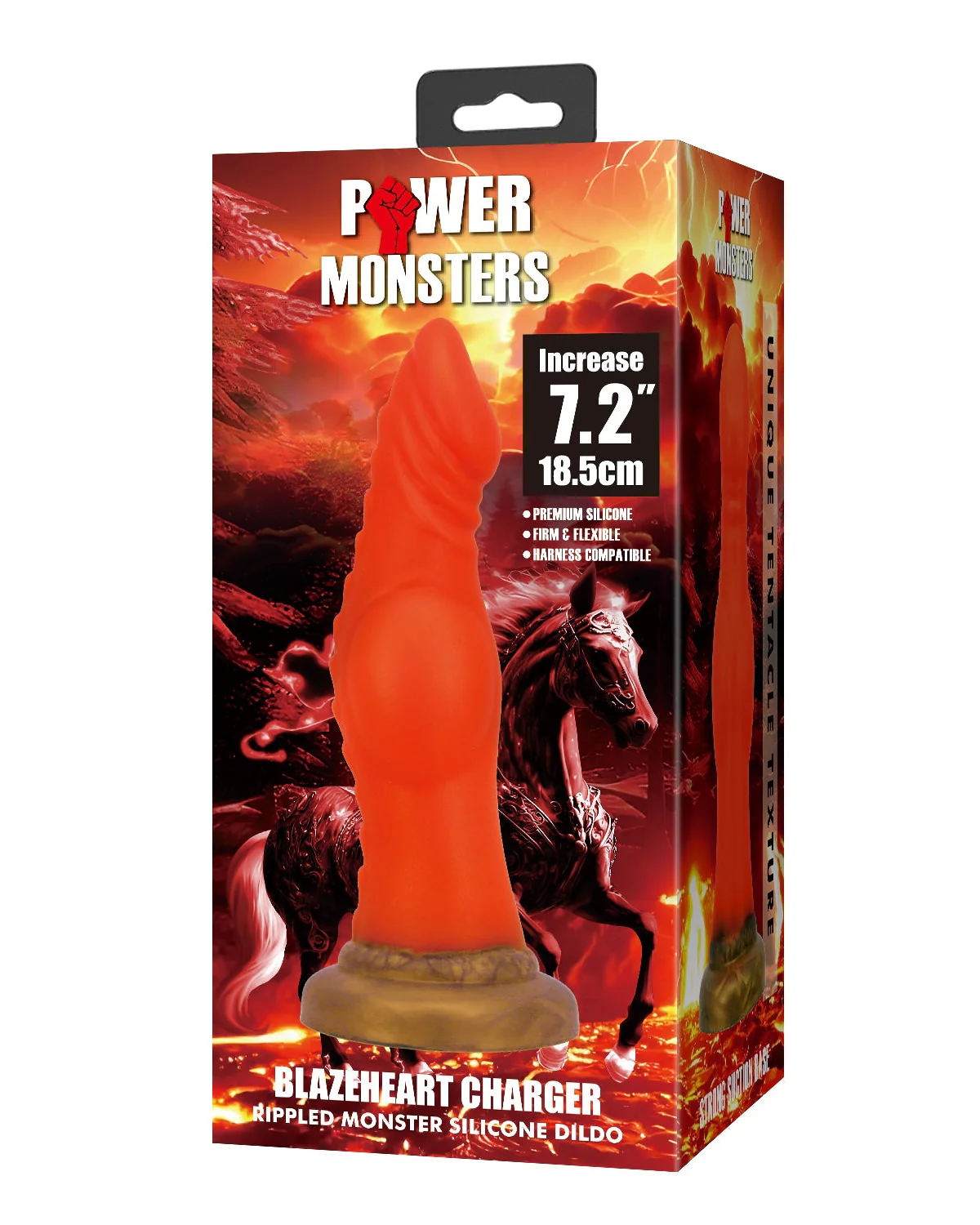 Power Monsters Blazeheart Charger 7.2" Fantasy/Tentacle Dildo