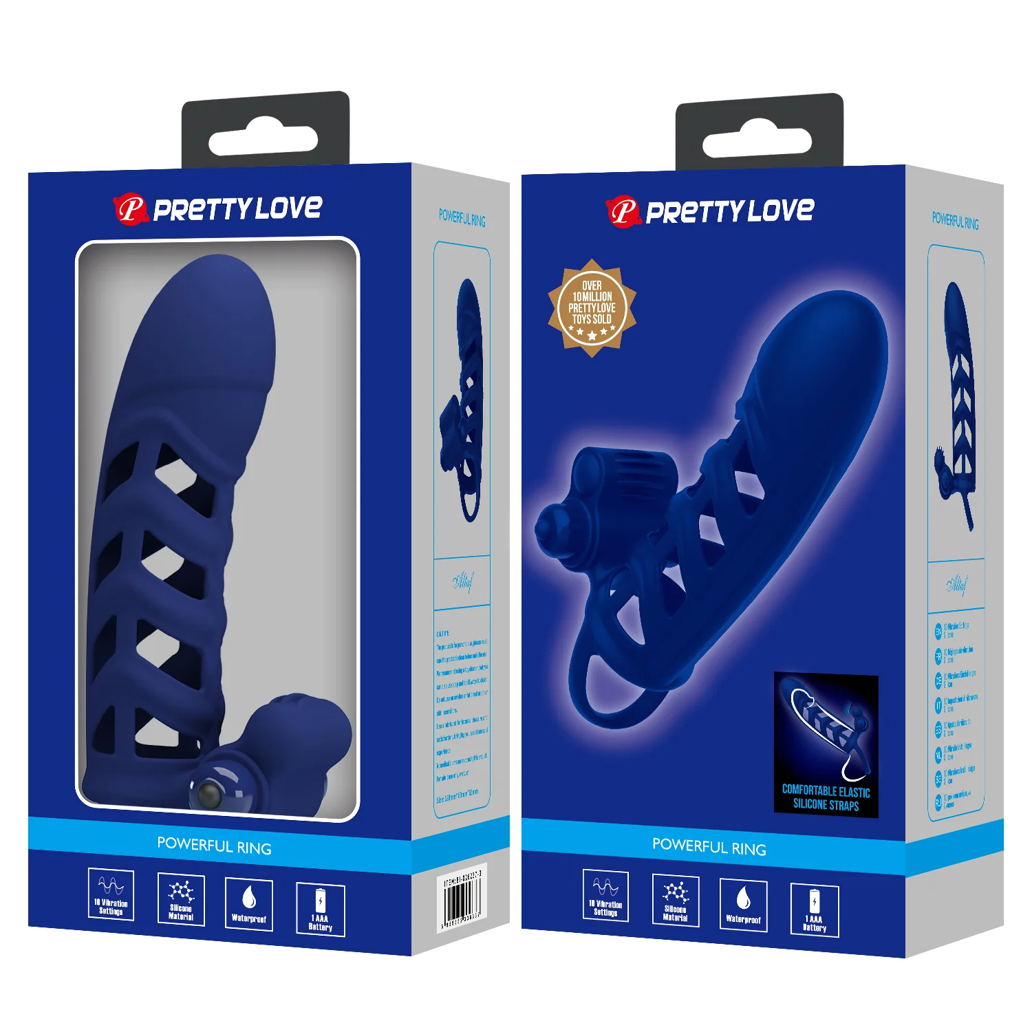 Pretty Love Altaf Silicone Vibrating Penis Sleeve BI-026237-3 - Image 6