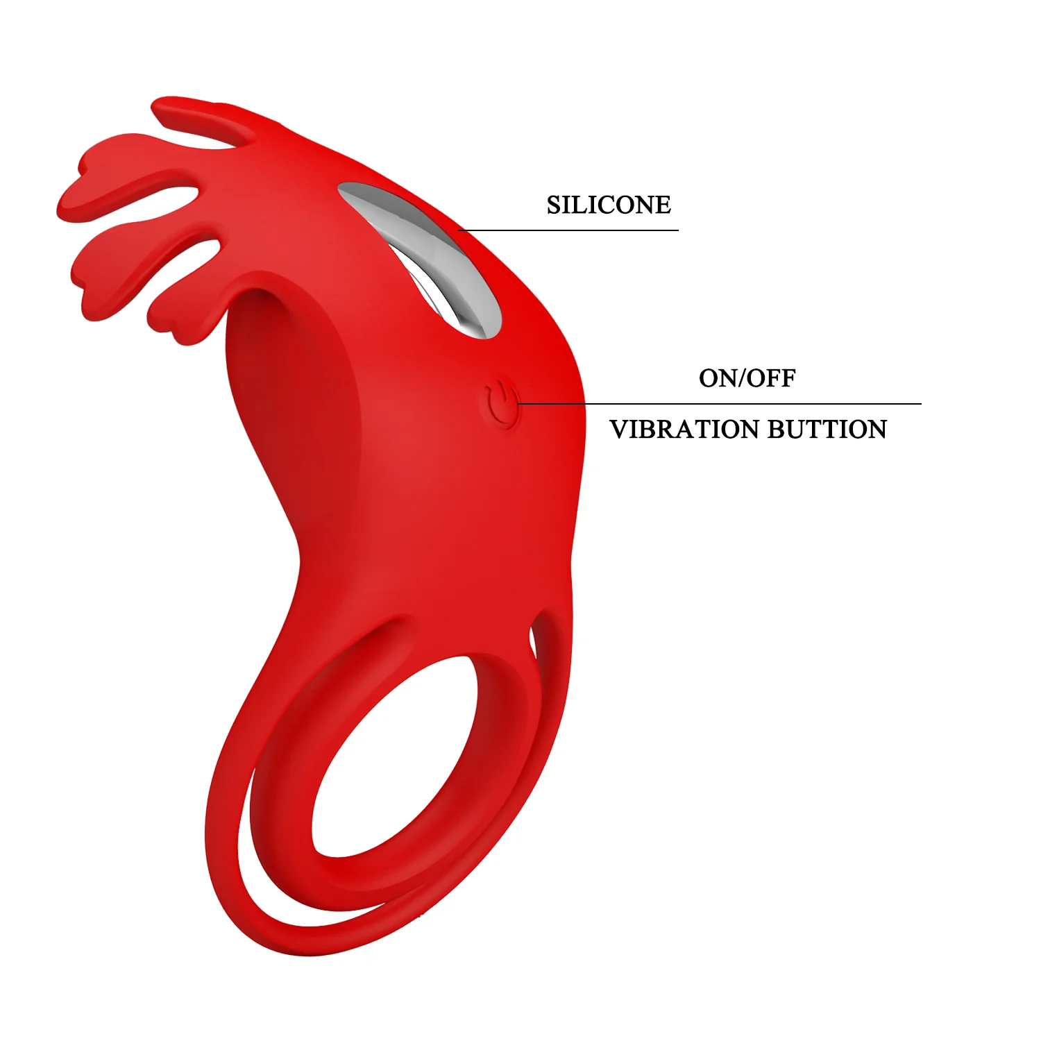Pretty Love Ruben Penis Ring Red BI-210311 - Image 4