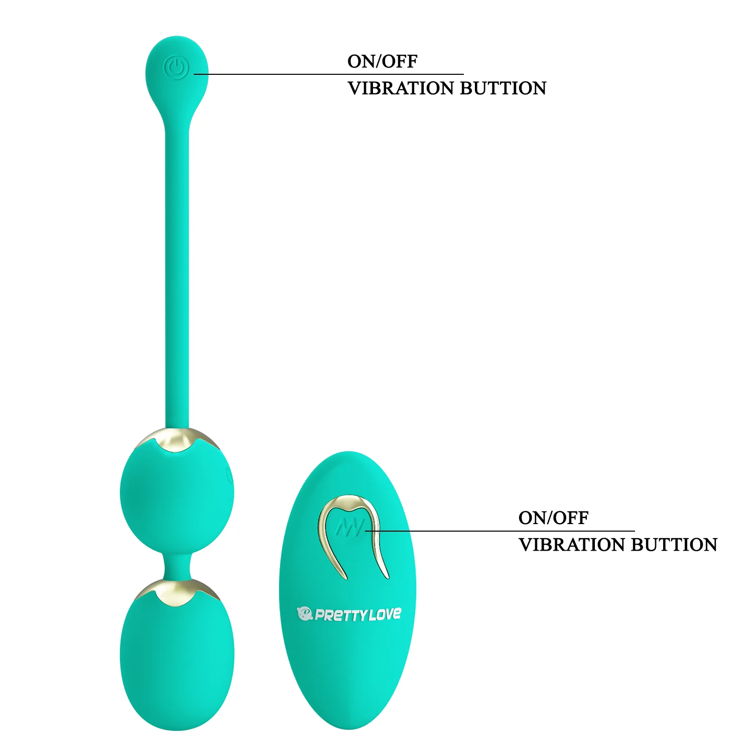 Pretty Love Willie 6 Egg Vibrator Teal BI-014548W-A4 - Image 6