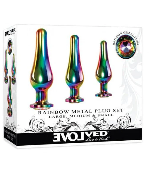 Evolved Rainbow Metal Plug Set 3pk