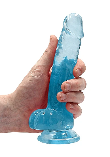 Realrock Dildo with Balls 7" Blue - Image 4